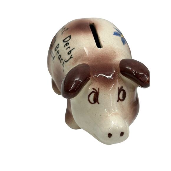 Vintage Long Beach California Grunt Derby Ceramic Piggy Bank - Picture 1 of 15
